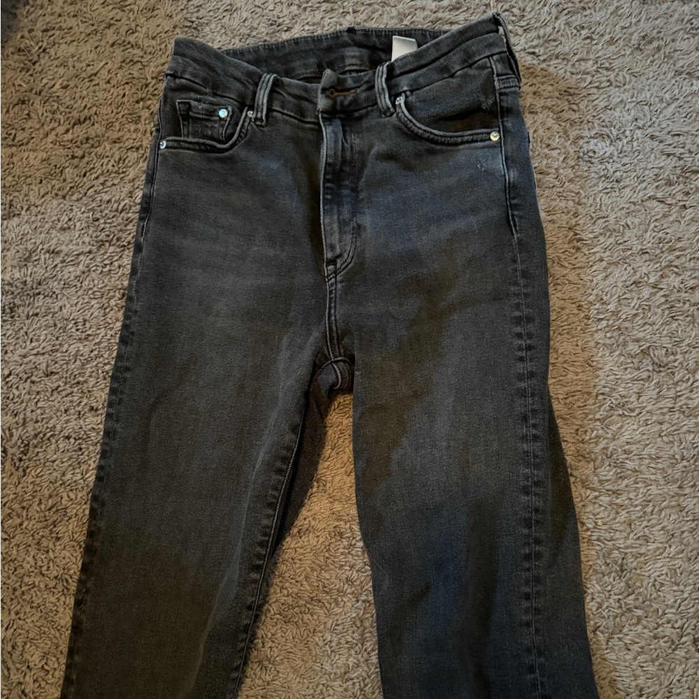 mid rise black jeans